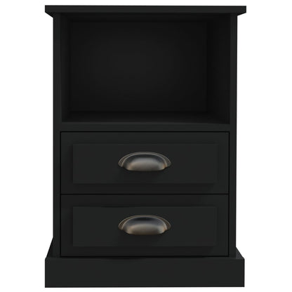 Mesas de cabeceira 2 pcs 43x36x60 cm preto