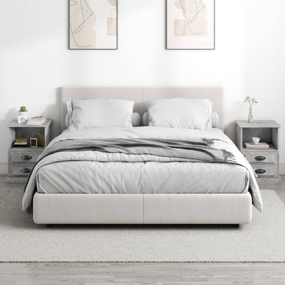 Mesas de cabeceira 2 pcs 43x36x60 cm cinzento cimento