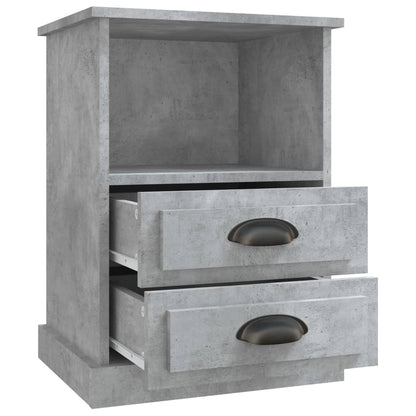 Mesas de cabeceira 2 pcs 43x36x60 cm cinzento cimento