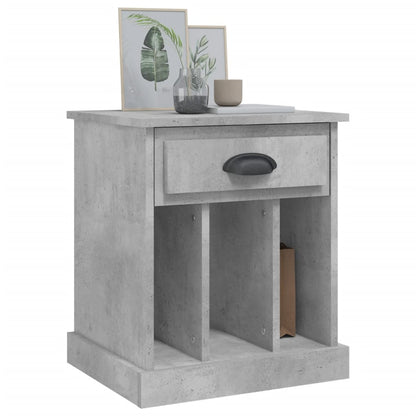Mesas de cabeceira 2 pcs 43x36x50 cm cinzento cimento