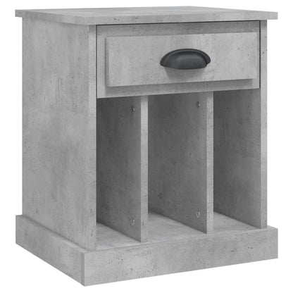 Mesas de cabeceira 2 pcs 43x36x50 cm cinzento cimento