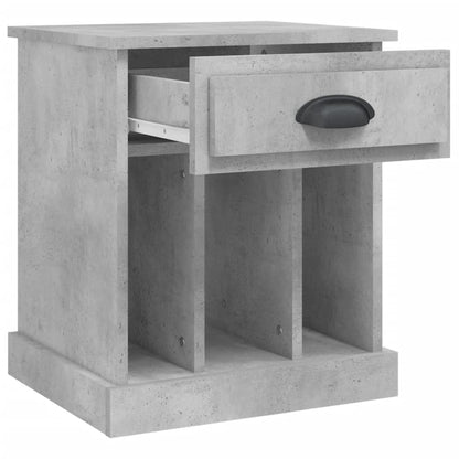 Mesas de cabeceira 2 pcs 43x36x50 cm cinzento cimento