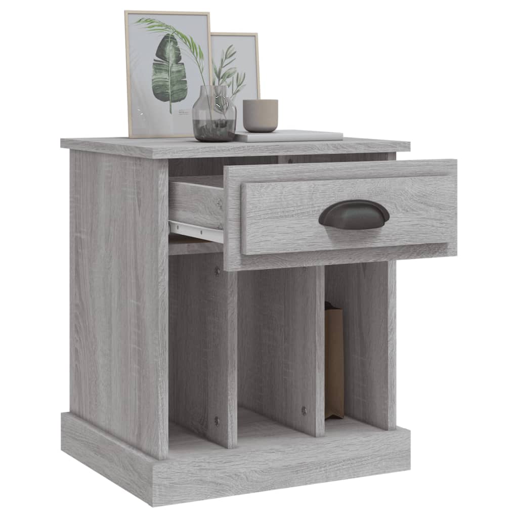 Mesa de cabeceira 43x36x50 cm cinzento sonoma