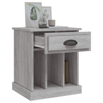 Mesa de cabeceira 43x36x50 cm cinzento sonoma