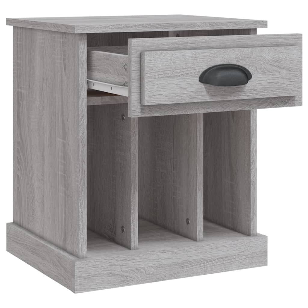 Mesa de cabeceira 43x36x50 cm cinzento sonoma