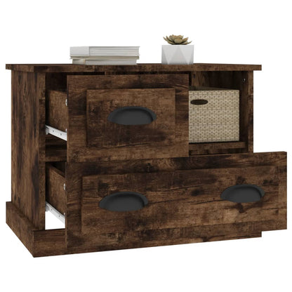 Mesa de cabeceira 60x39x45 cm cor carvalho fumado