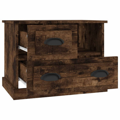 Mesa de cabeceira 60x39x45 cm cor carvalho fumado