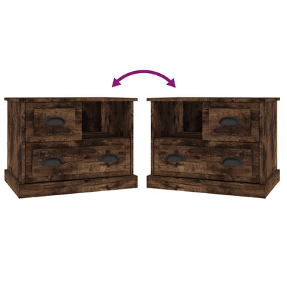 Mesa de cabeceira 60x39x45 cm cor carvalho fumado