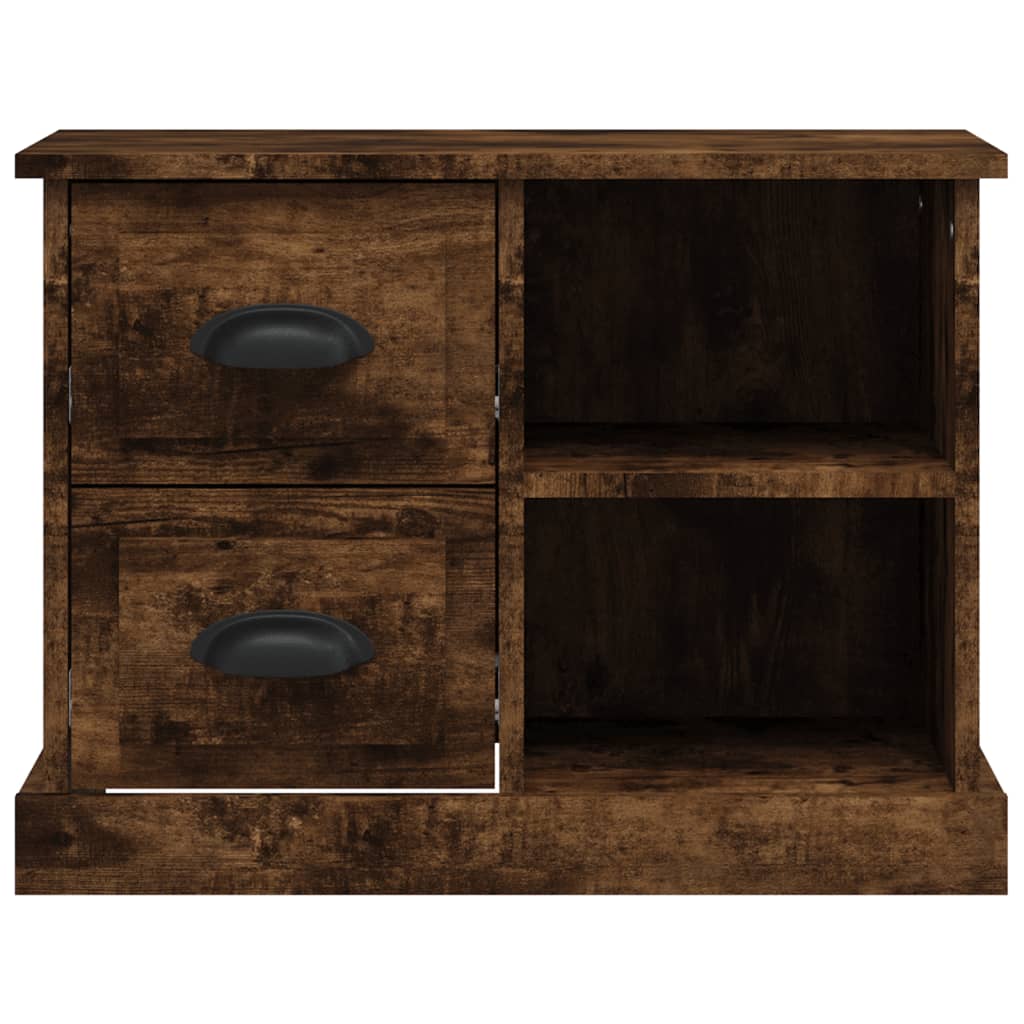 Mesa de cabeceira 60x35,5x45 cm cor carvalho fumado