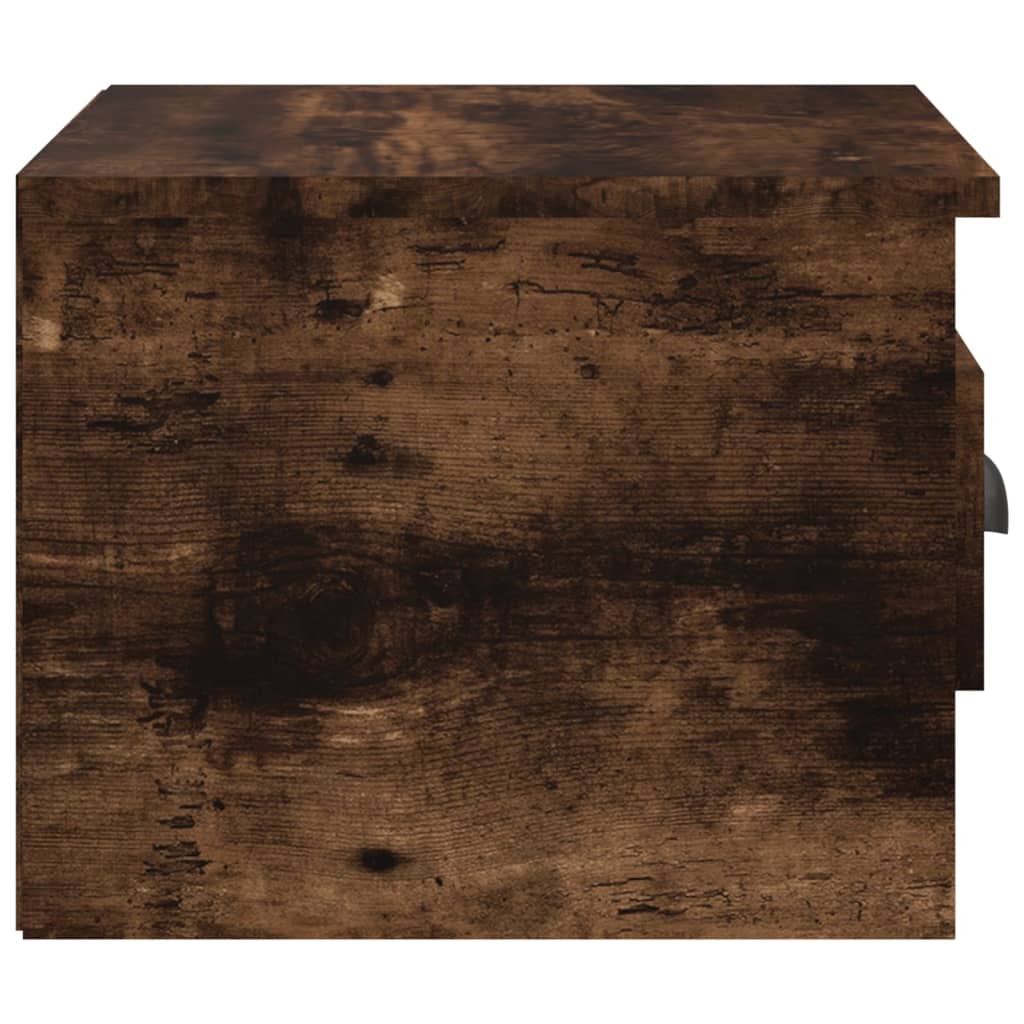 Mesa de cabeceira de parede 41,5x36x28 cm carvalho fumado