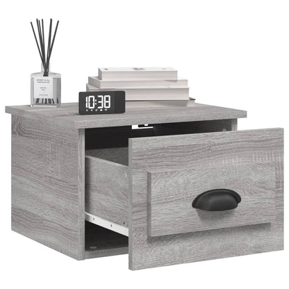 Mesas de cabeceira de parede 2 pcs 41,5x36x28cm cinzento sonoma