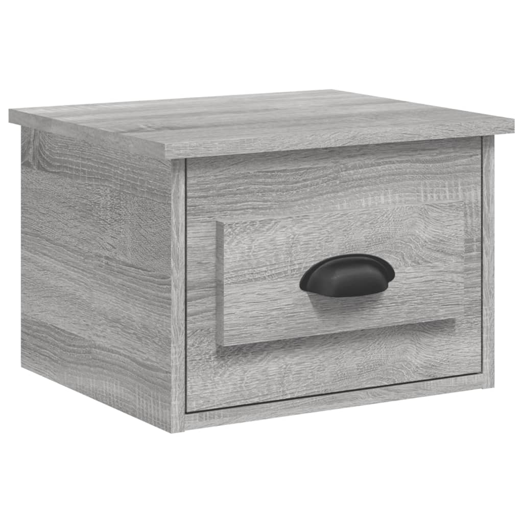 Mesas de cabeceira de parede 2 pcs 41,5x36x28cm cinzento sonoma