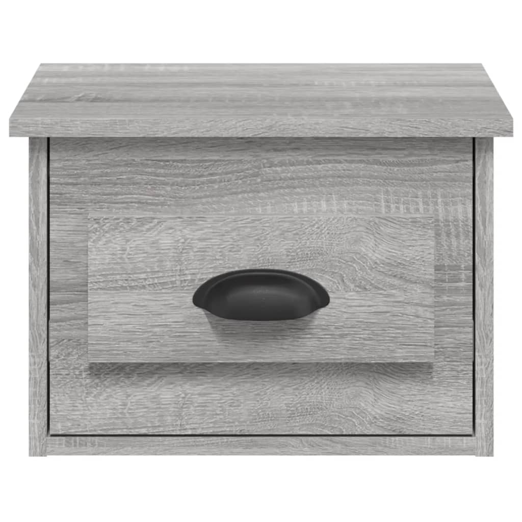 Mesas de cabeceira de parede 2 pcs 41,5x36x28cm cinzento sonoma