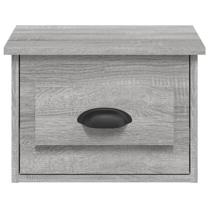 Mesas de cabeceira de parede 2 pcs 41,5x36x28cm cinzento sonoma