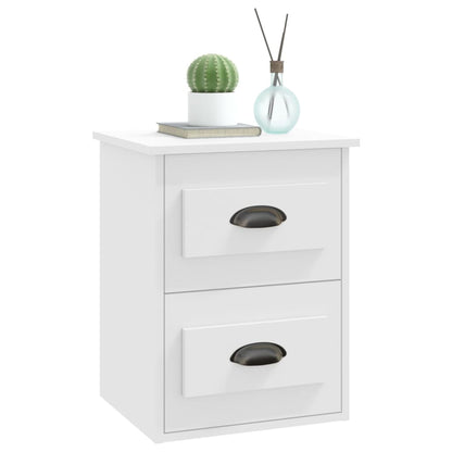 Mesa de cabeceira de parede 41,5x36x53 cm branco