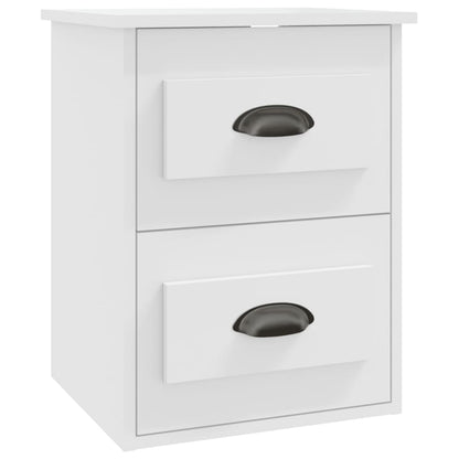 Mesas de cabeceira de parede 2 pcs 41,5x36x53 cm branco