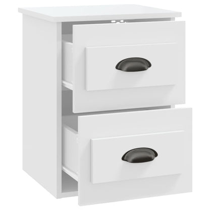 Mesas de cabeceira de parede 2 pcs 41,5x36x53 cm branco