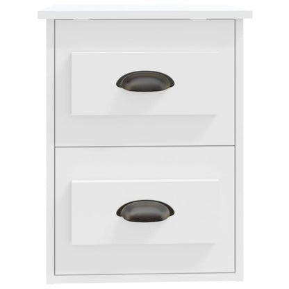 Mesas de cabeceira de parede 2 pcs 41,5x36x53 cm branco