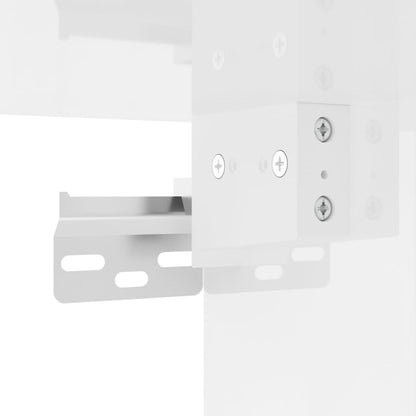 Mesa de cabeceira de parede 41,5x36x53 cm branco brilhante