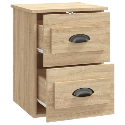 Mesas de cabeceira parede 2 pcs 41,5x36x53 cm carvalho sonoma