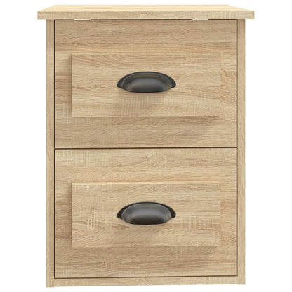 Mesas de cabeceira parede 2 pcs 41,5x36x53 cm carvalho sonoma
