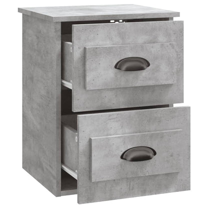 Mesa de cabeceira de parede 41,5x36x53 cm cinzento cimento