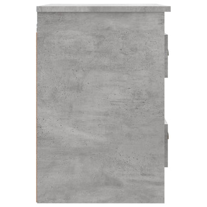 Mesa de cabeceira de parede 41,5x36x53 cm cinzento cimento