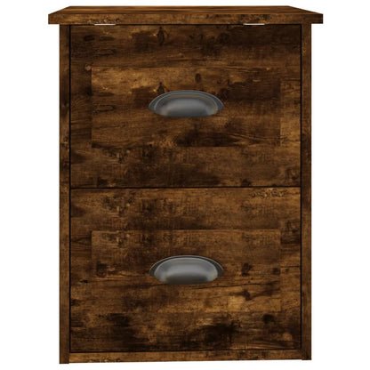 Mesa de cabeceira de parede 41,5x36x53 cm carvalho fumado