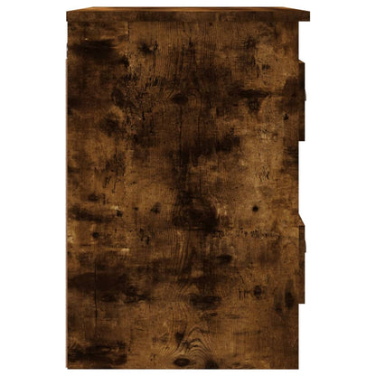 Mesa de cabeceira de parede 41,5x36x53 cm carvalho fumado