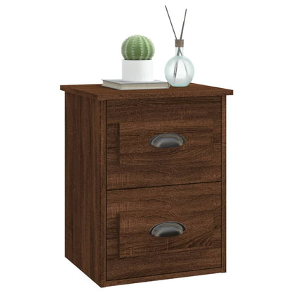 Mesa de cabeceira de parede 41,5x36x53 cm carvalho castanho