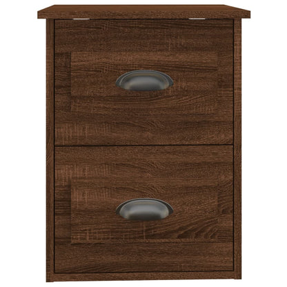 Mesa de cabeceira de parede 41,5x36x53 cm carvalho castanho