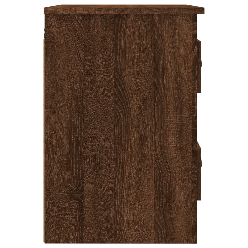 Mesa de cabeceira de parede 41,5x36x53 cm carvalho castanho