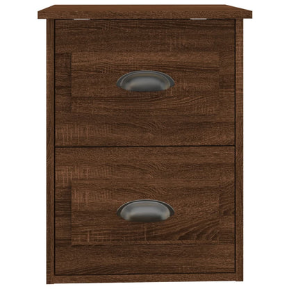 Mesas de cabeceira parede 2 pcs 41,5x36x53 cm carvalho castanho