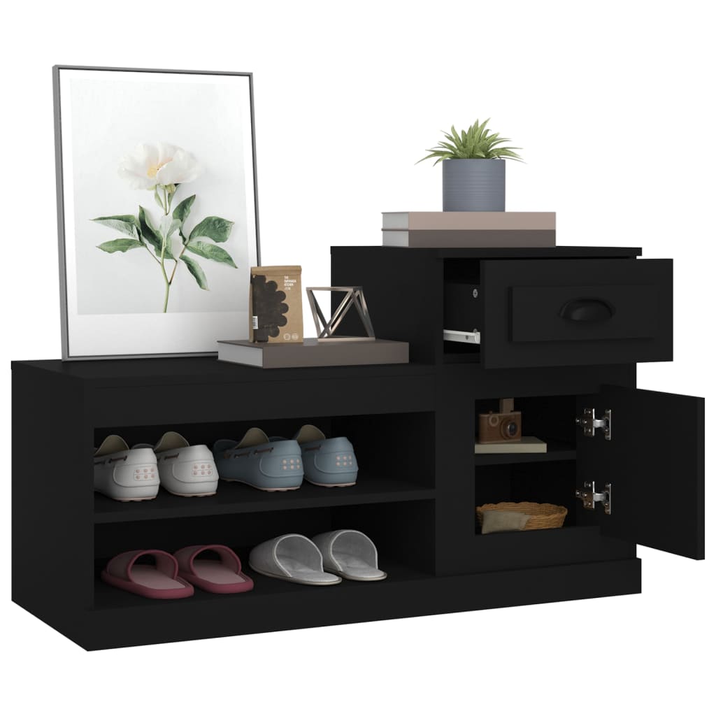 Sapateira 100x42x60 cm derivados de madeira preto