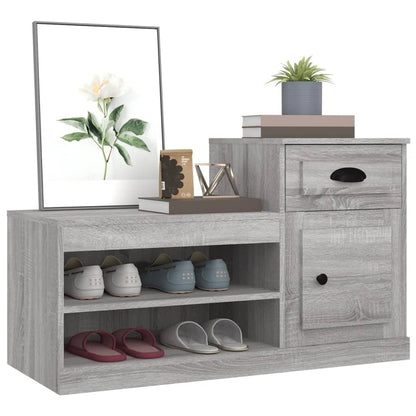 Sapateira 100x42x60 cm derivados de madeira cinzento sonoma