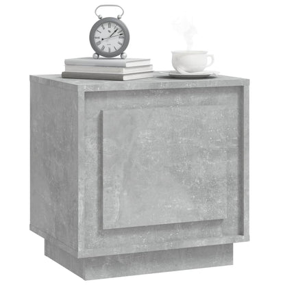 Mesas cabeceira 2pcs 44x35x45cm derivados madeira cinza cimento