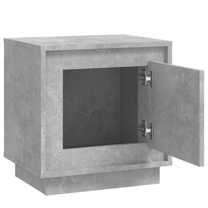 Mesas cabeceira 2pcs 44x35x45cm derivados madeira cinza cimento