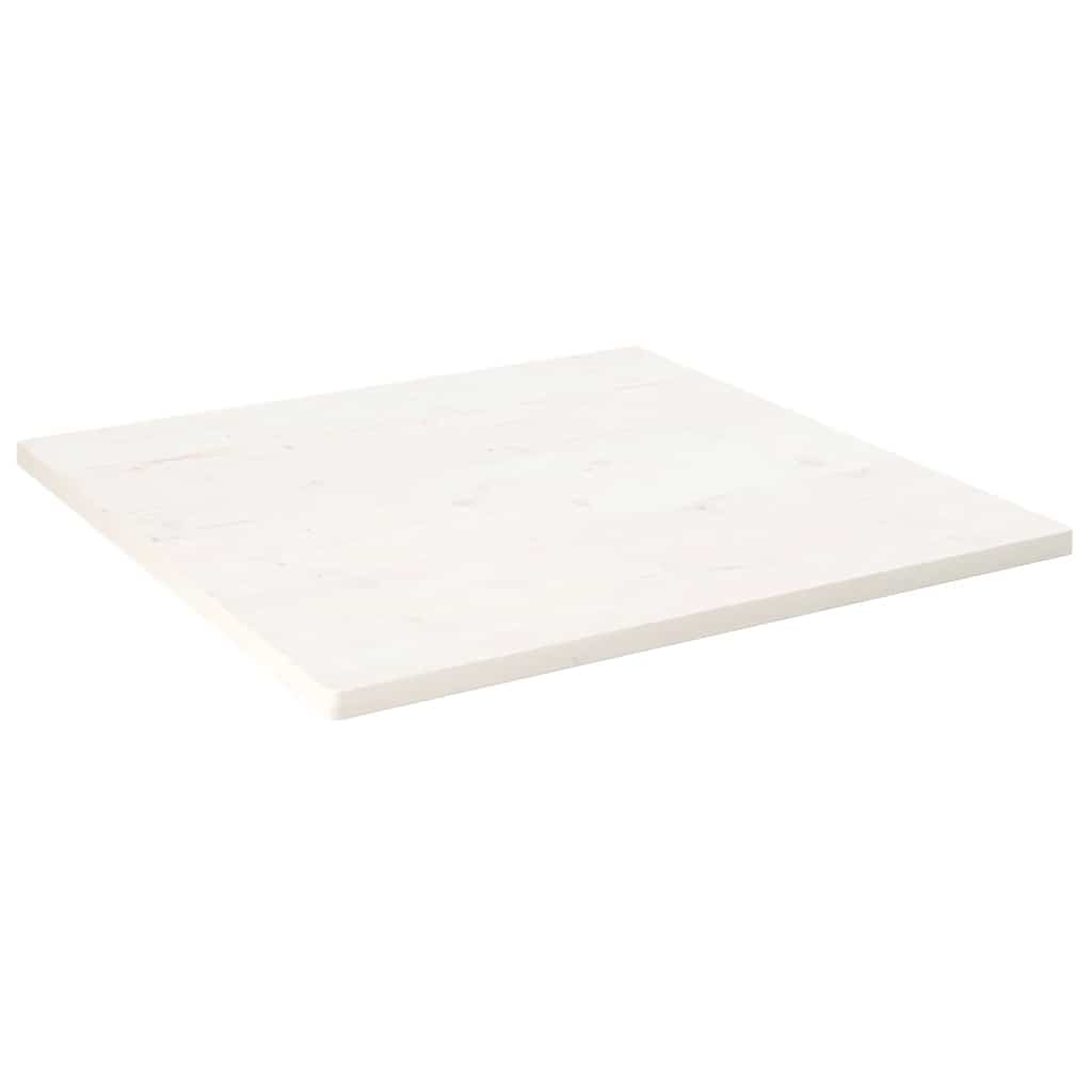 Tampo de mesa quadrado 70x70x2,5 cm pinho maciço branco