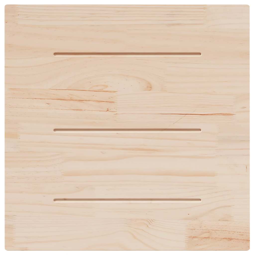 Tampo de mesa quadrado 70x70x2,5 cm pinho maciço branco