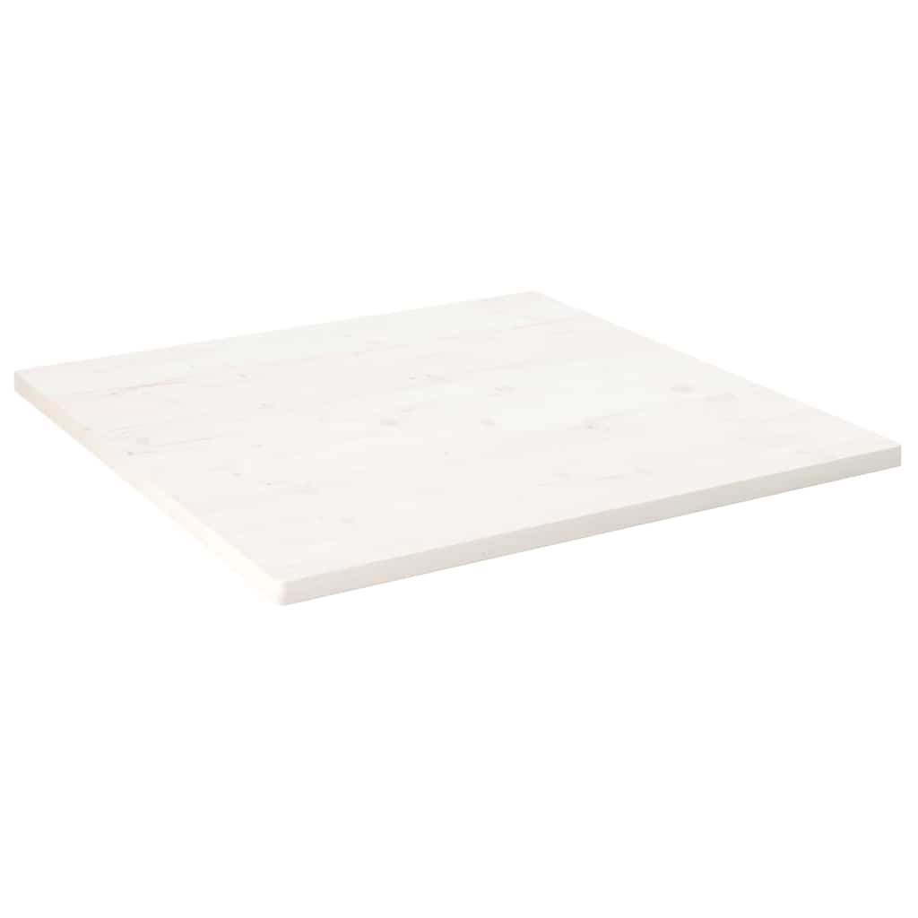 Tampo de mesa quadrado 80x80x2,5 cm pinho maciço branco