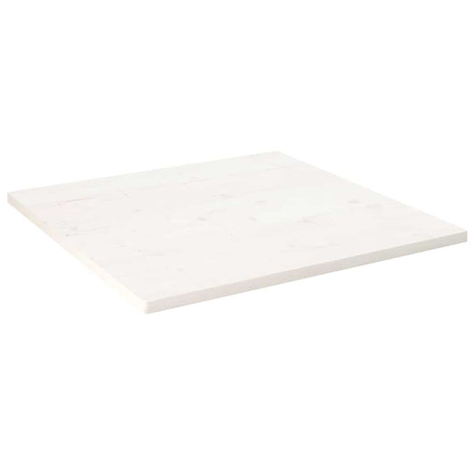 Tampo de mesa quadrado 80x80x2,5 cm pinho maciço branco