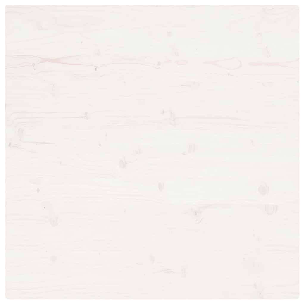 Tampo de mesa quadrado 80x80x2,5 cm pinho maciço branco