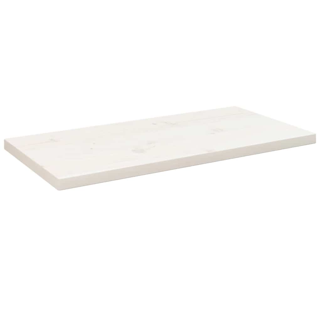 Tampo de mesa retangular 80x40x2,5 cm pinho maciço branco