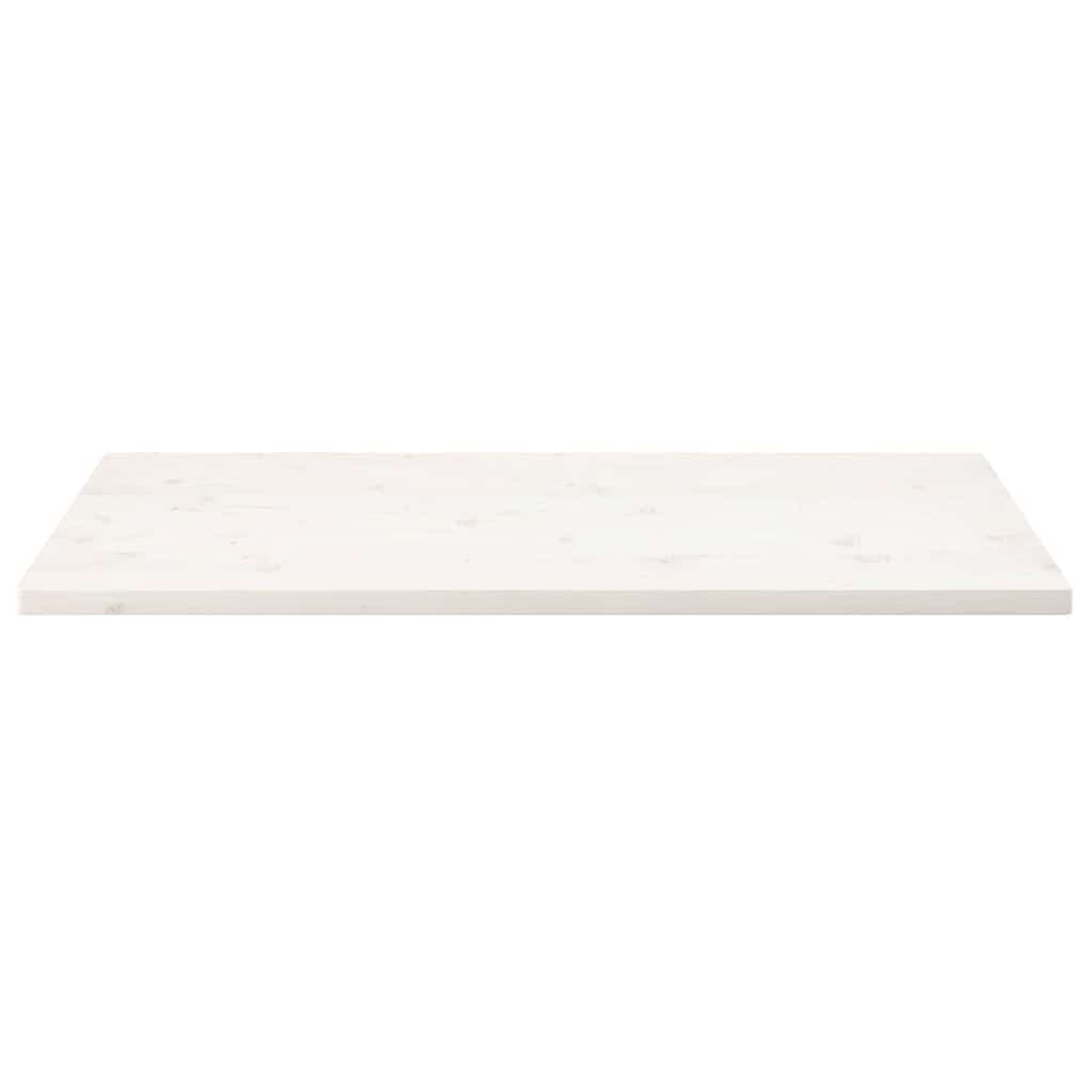 Tampo de mesa retangular 100x50x2,5 cm pinho maciço branco