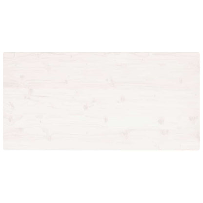 Tampo de mesa retangular 100x50x2,5 cm pinho maciço branco