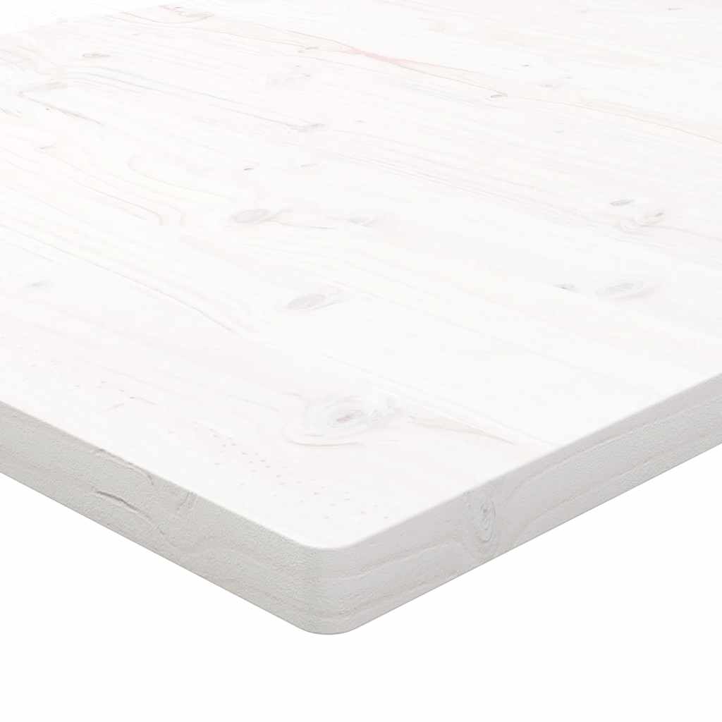 Tampo de mesa retangular 100x50x2,5 cm pinho maciço branco