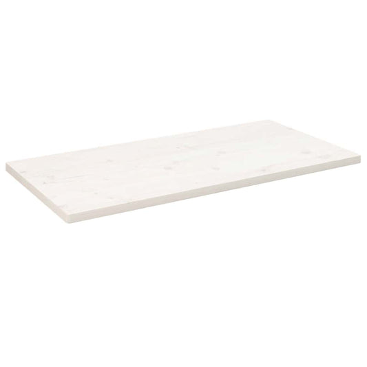 Tampo de mesa retangular 110x55x2,5 cm pinho maciço branco