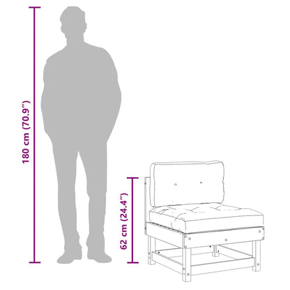 Sofás de centro com almofadões 2 pcs pinho maciço branco