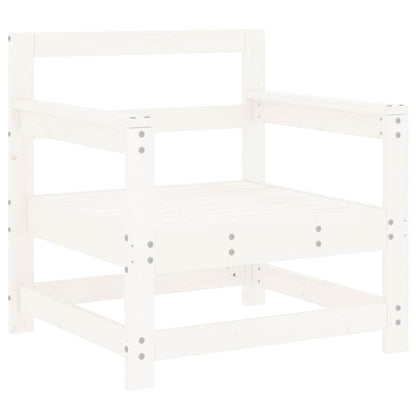 Cadeiras de jardim c/ almofadões 2 pcs pinho maciço branco