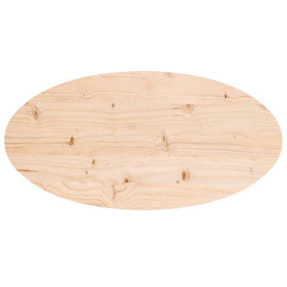 Tampo de mesa 70x35x2,5 cm madeira maciça pinho oval
